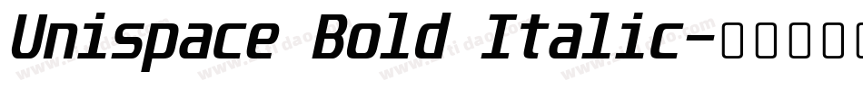 Unispace Bold Italic字体转换